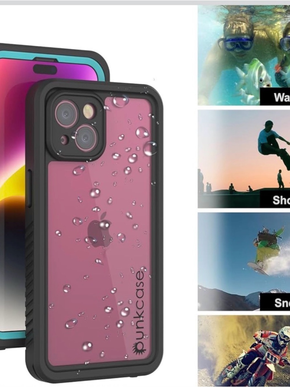 NWOB iPhone 14 Rugged Case in Turquoise w/Sreen Protector